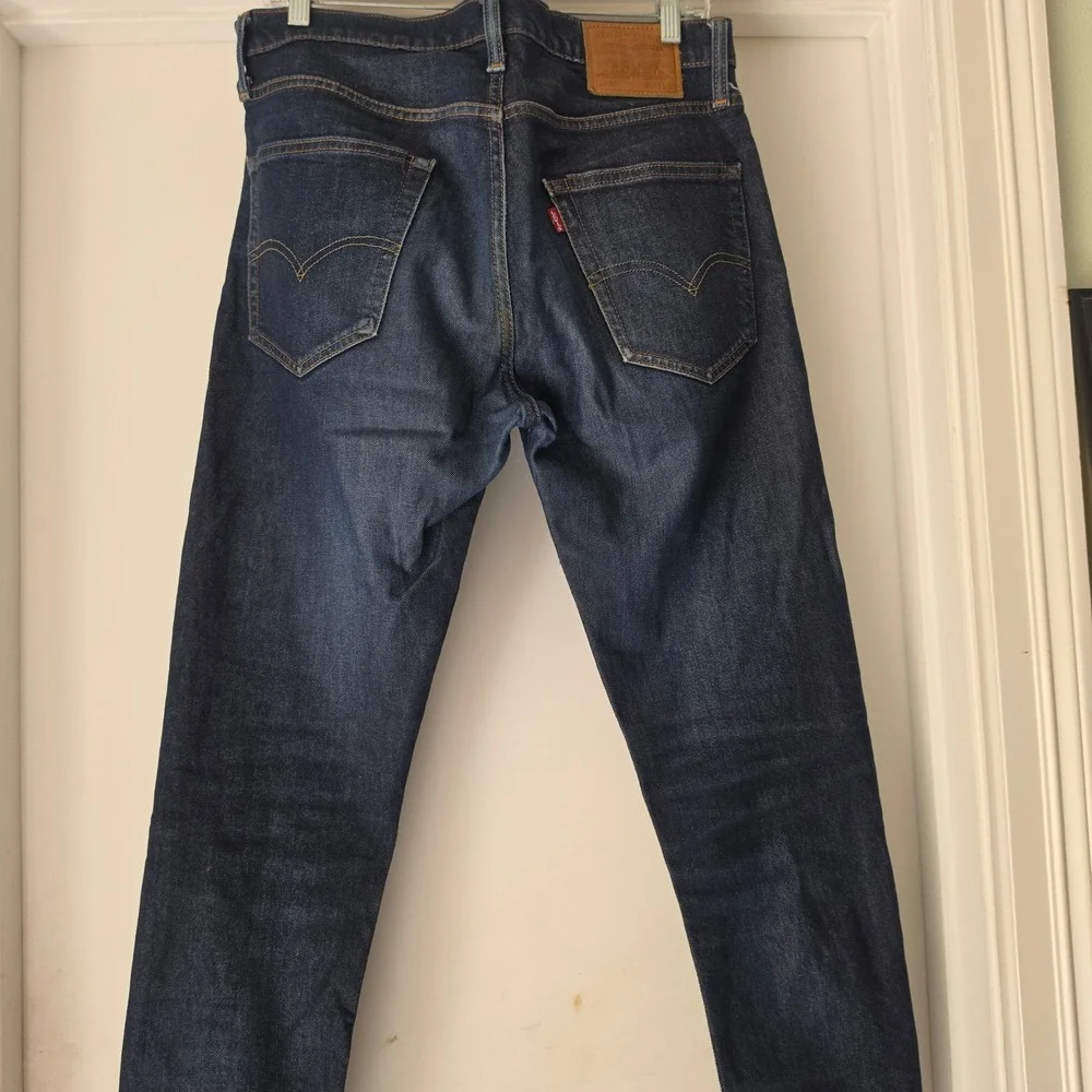 Levis lot 502 big E Slim Fit Jeans Mens Dark Indigo Blue Denim Pants W29 L30